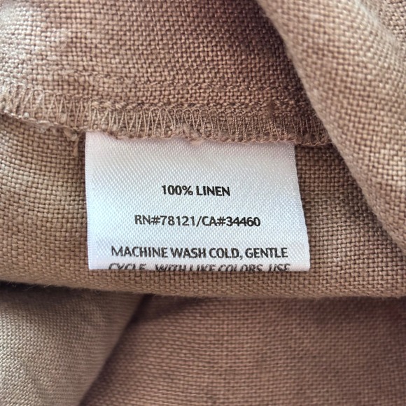 Eileen Fisher Linen Shorts Womens Size 18 Tan Beige Casual Lightweight - Picture 7 of 8